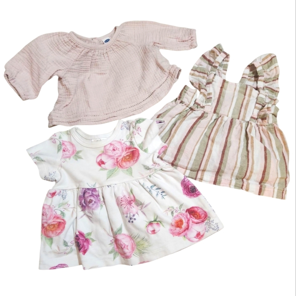 3-6 Month Girls Dresses and One Top